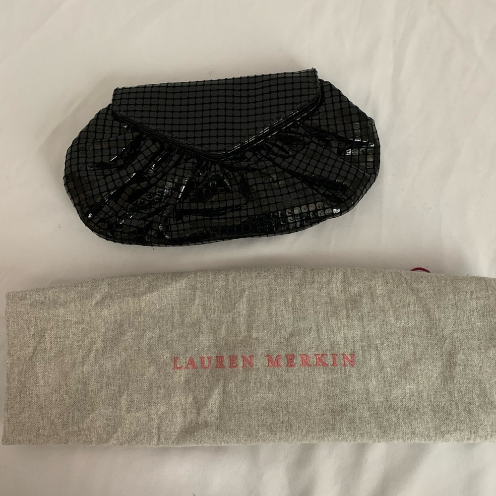 Lauren Merkin Black Clutch Bag